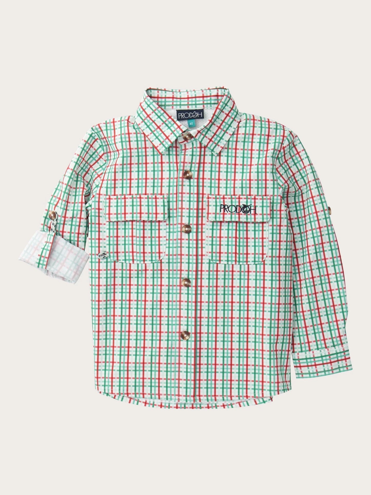 FOUNDERS KIDS FISHING SHIRT - HOLIDAY PLAID