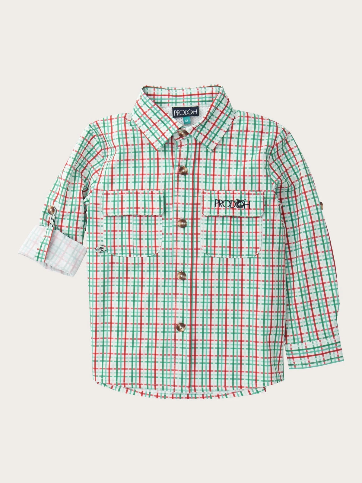 FOUNDERS KIDS FISHING SHIRT - HOLIDAY PLAID