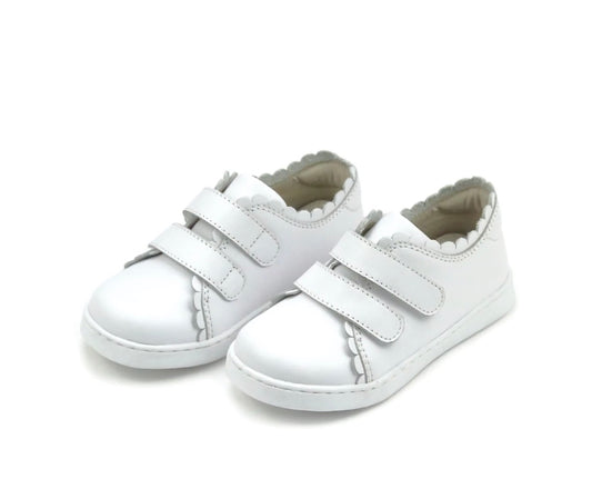 Caroline scalloped sneaker white