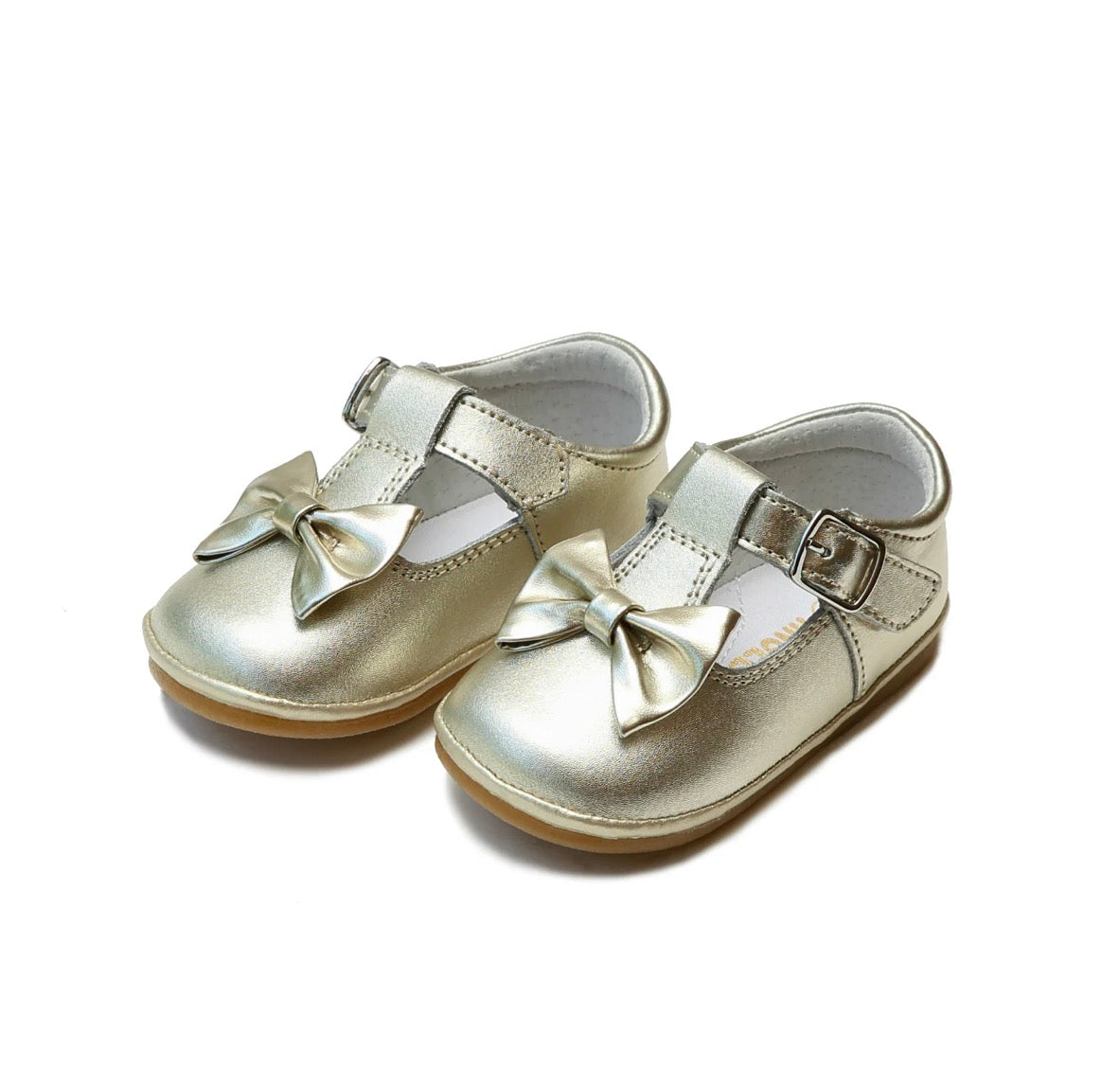Minnie Bow Leather Mary Jane gold (Baby)