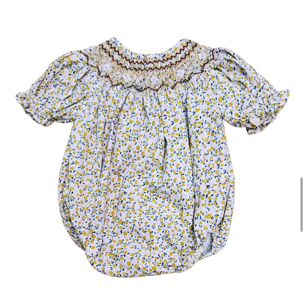 Bailey corduroy smocked bubble