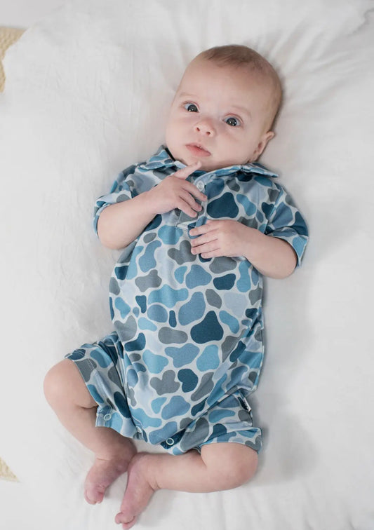 Watercolor camo romper