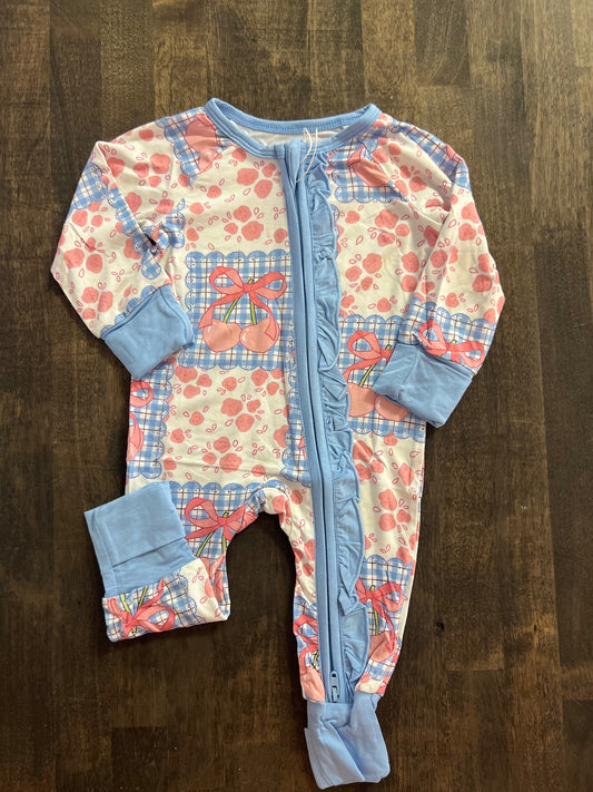 Cherries and bows bamboo sleeper