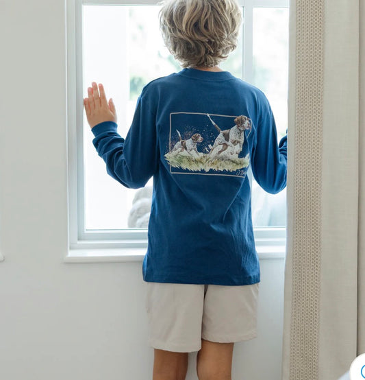 Long sleeve pointers on navy