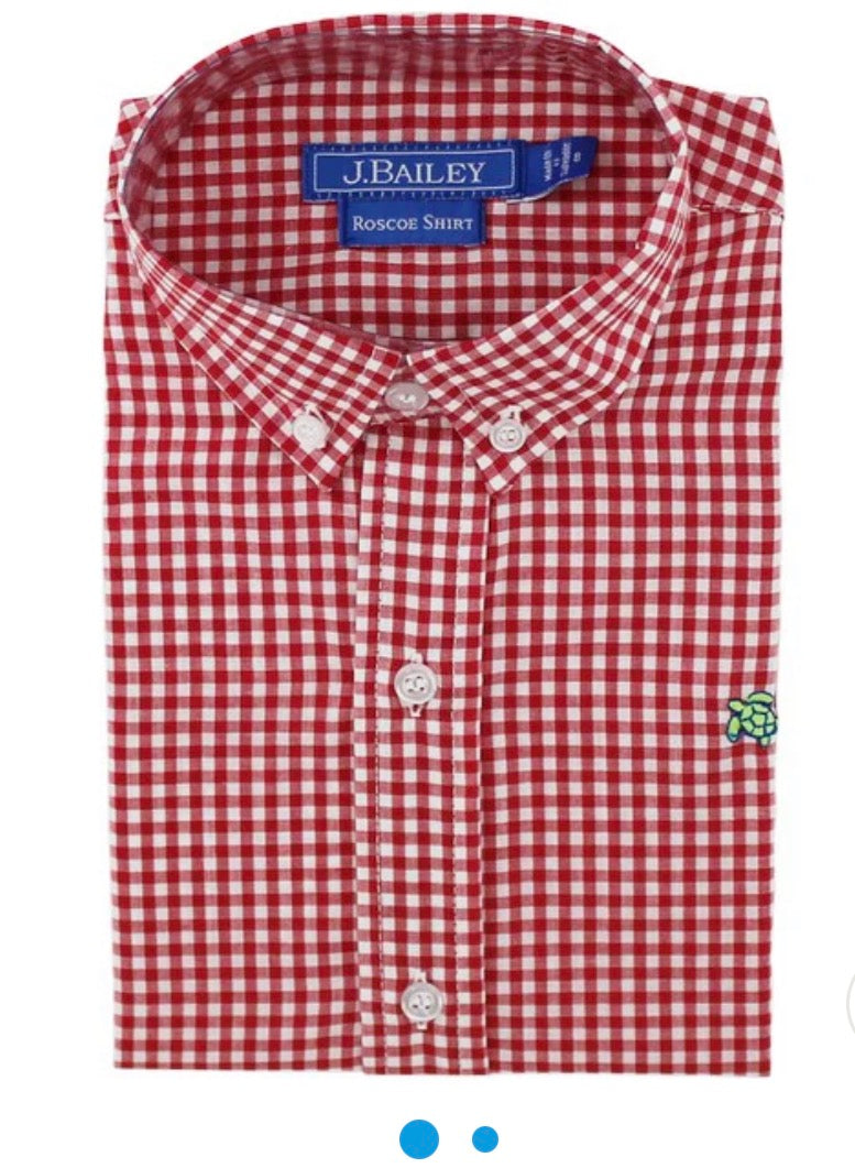 Roscoe Button Down - Red Check