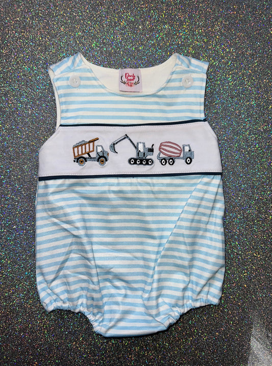 blue stripe construction bubble