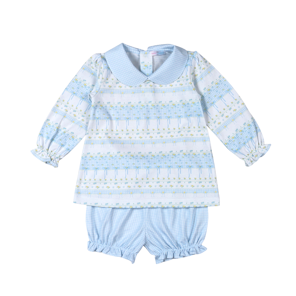 Alina Floral pima bloomer set