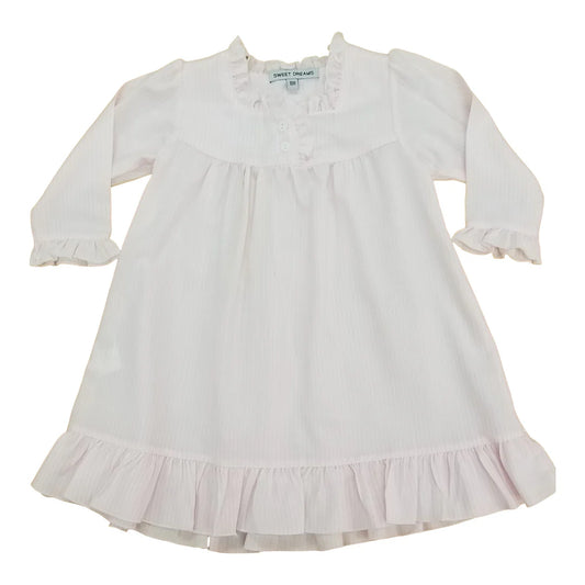 Pink stripe long sleeve gown