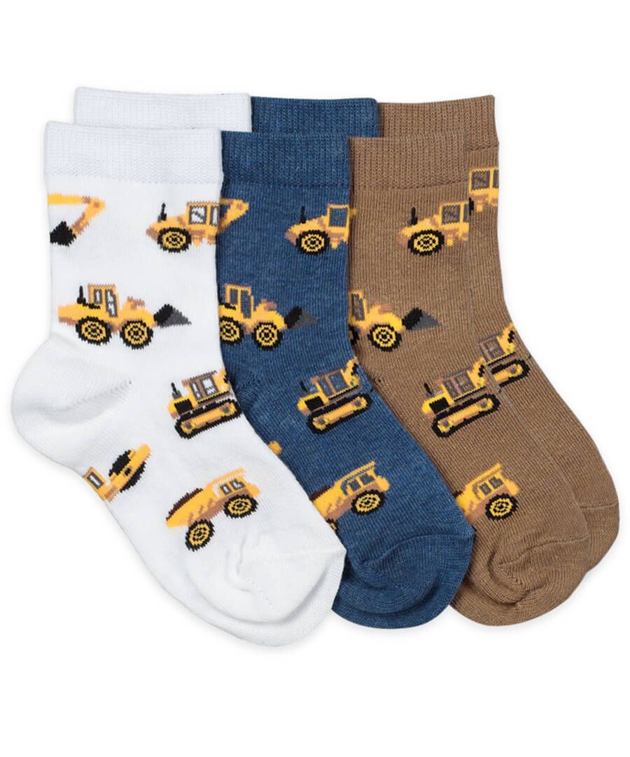 Construction vehicles crew socks