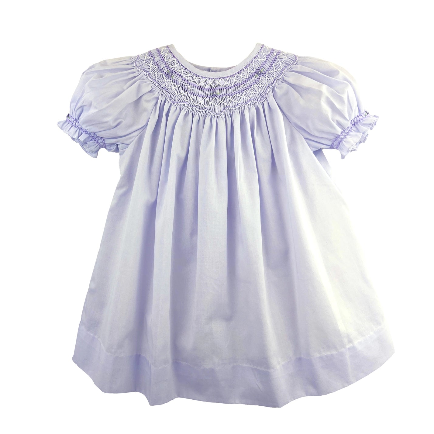 Lavender smocked day gown