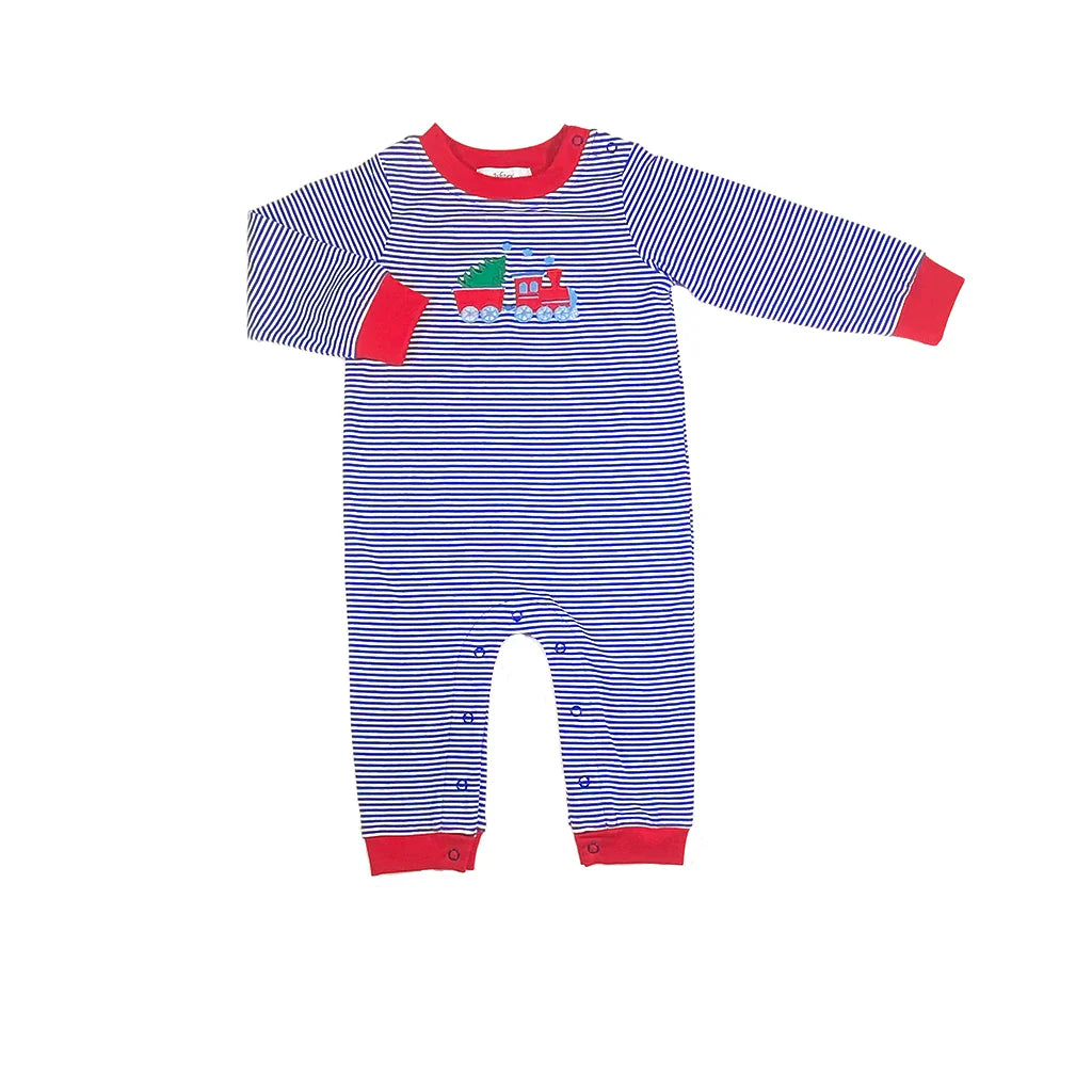 Train boys romper