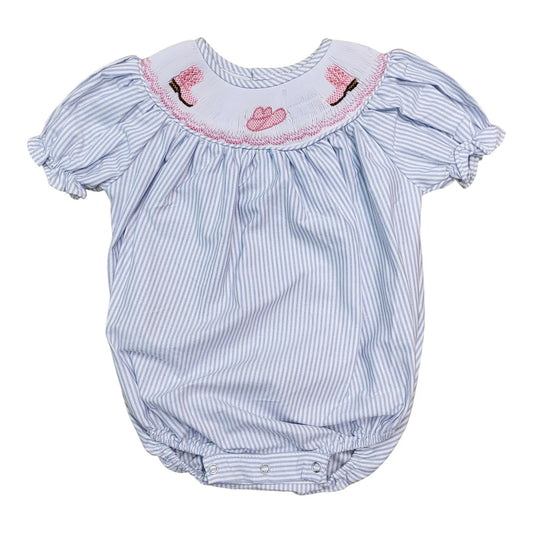 Cowgirl smocked bubble