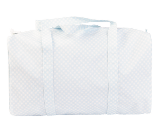 Blue gingham duffle