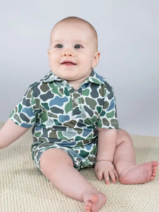 Pebble camo romper
