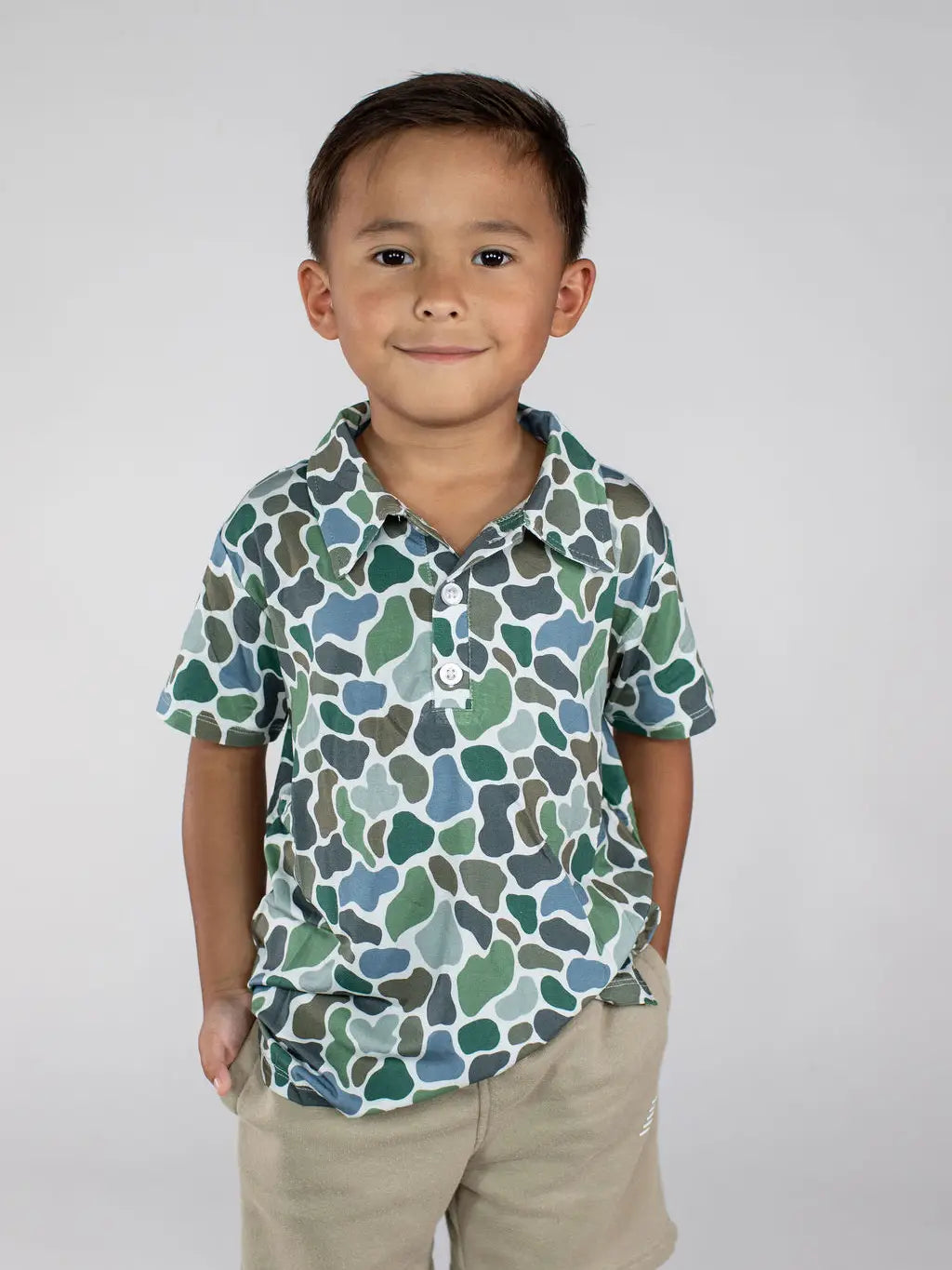 Pebble camo polo