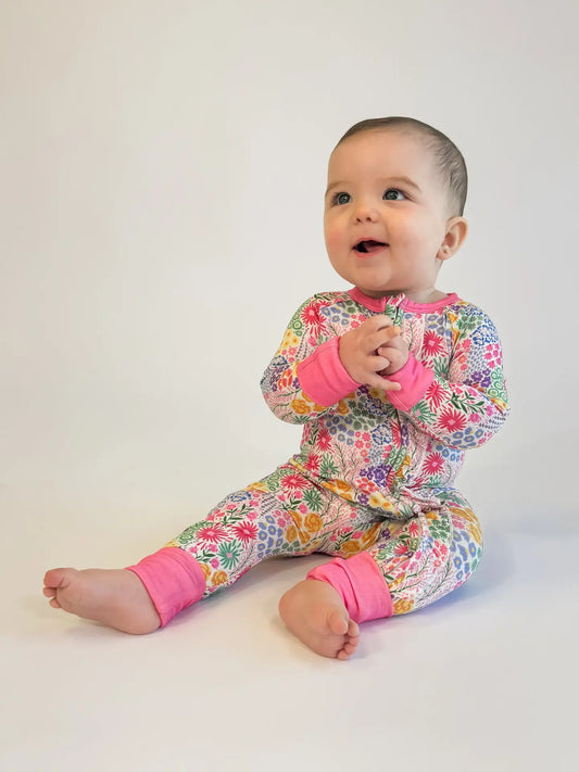 Flower field zippy with ruffles