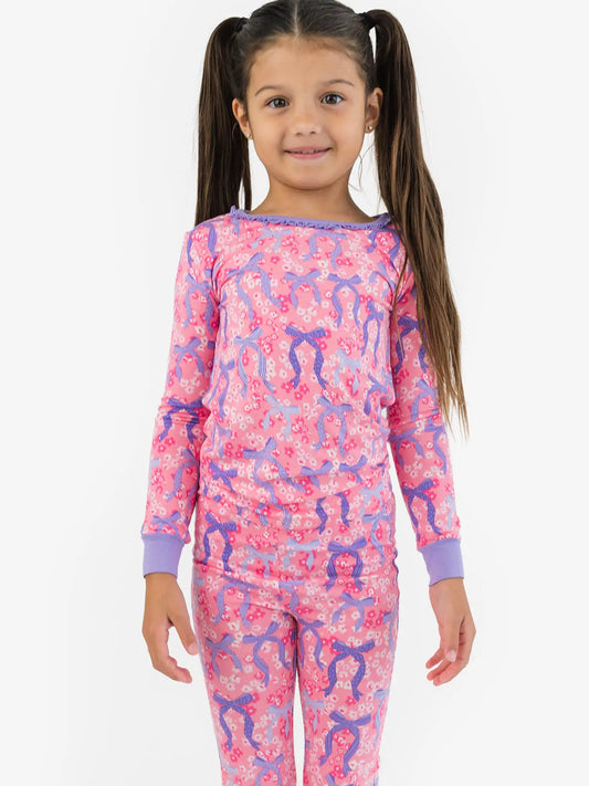 Bow besties ruffle pajamas
