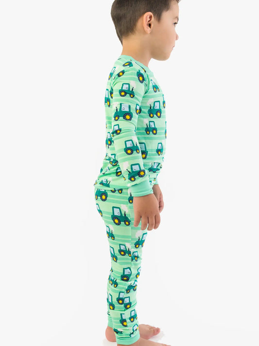 Bamboo tractor 2pc pajamas