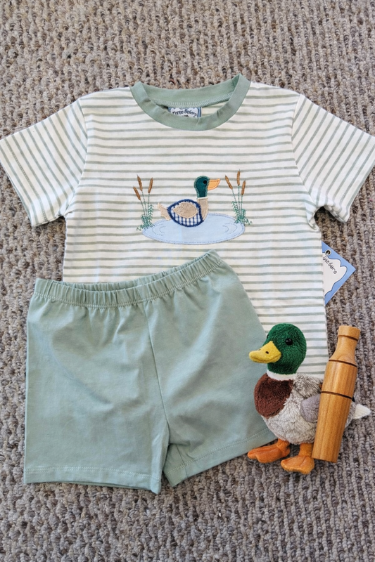 Duck Appliqué Boys Short Set