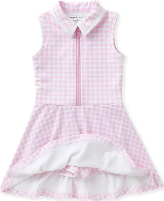 PINK GINGHAM TENNIS DRESS
