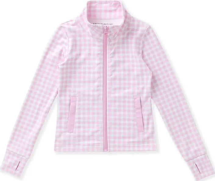 PINK GINGHAM ACTIVE JACKET