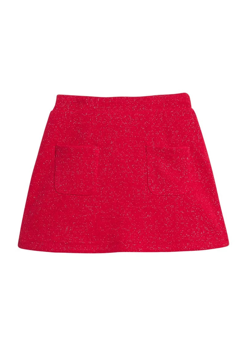Patch Pocket Skort- Crimson