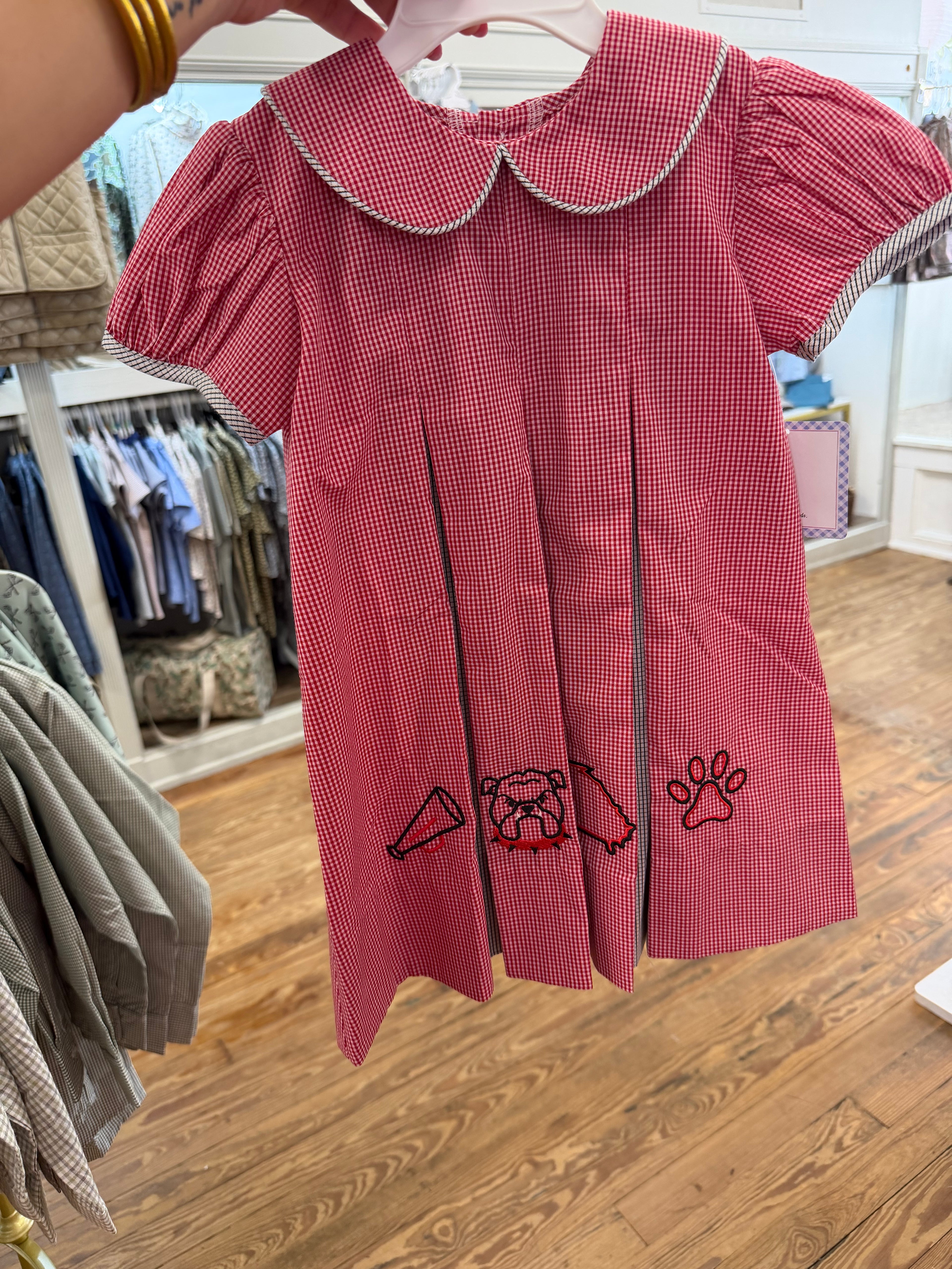 Red and black game day dress