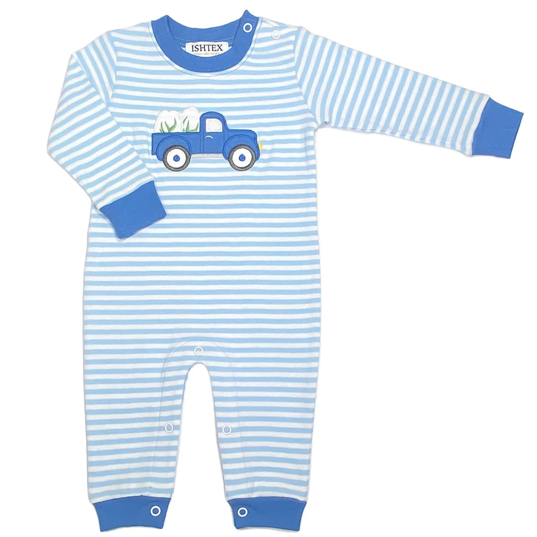 Cotton applique boy romper