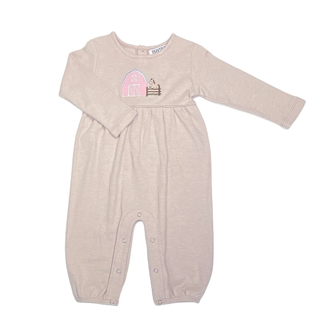 Farm applique girl romper