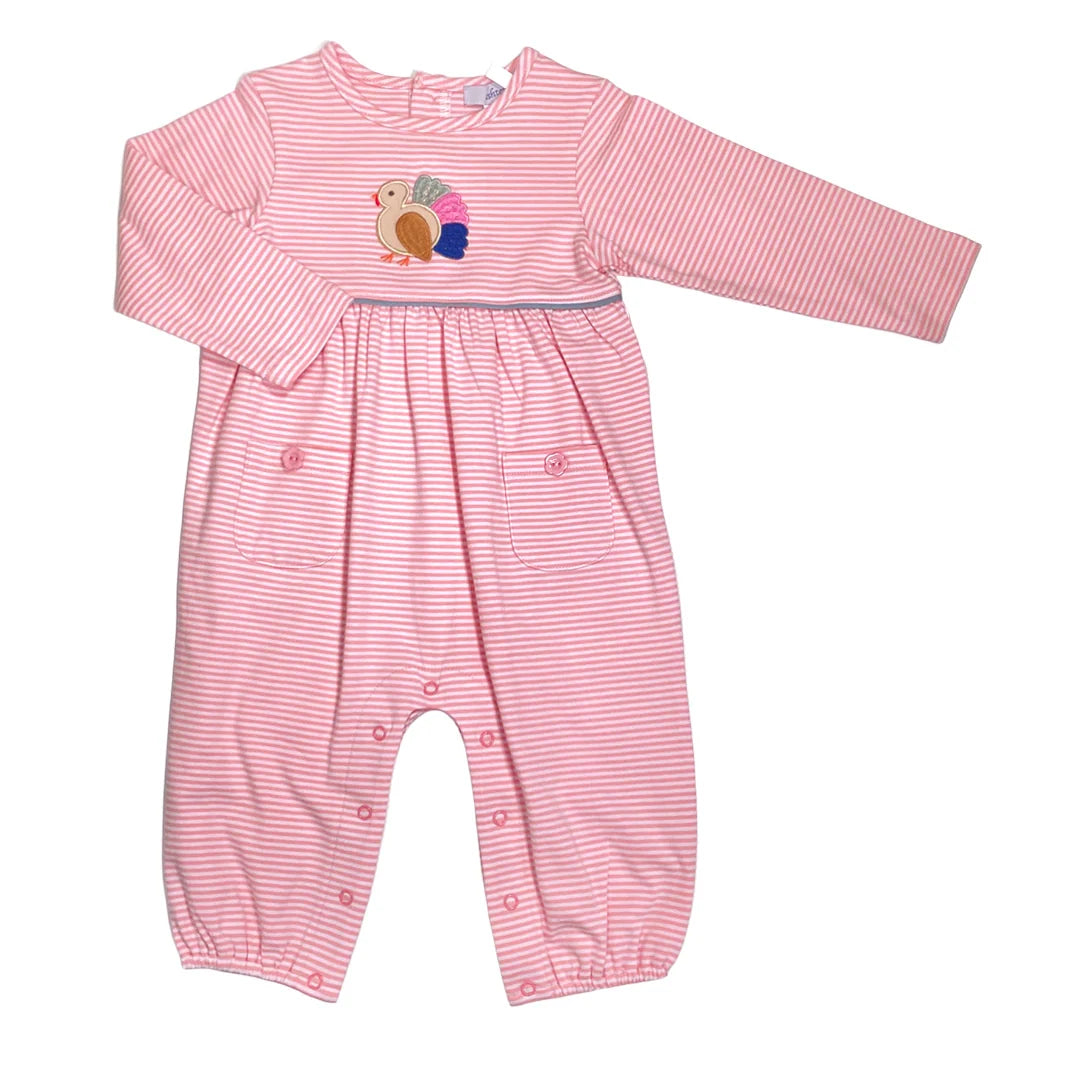 Turkey applique girl romper