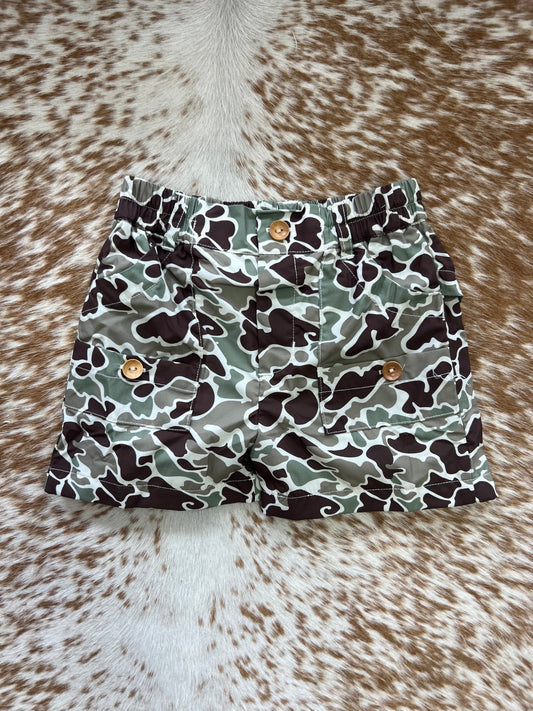 old camo fishing shorts