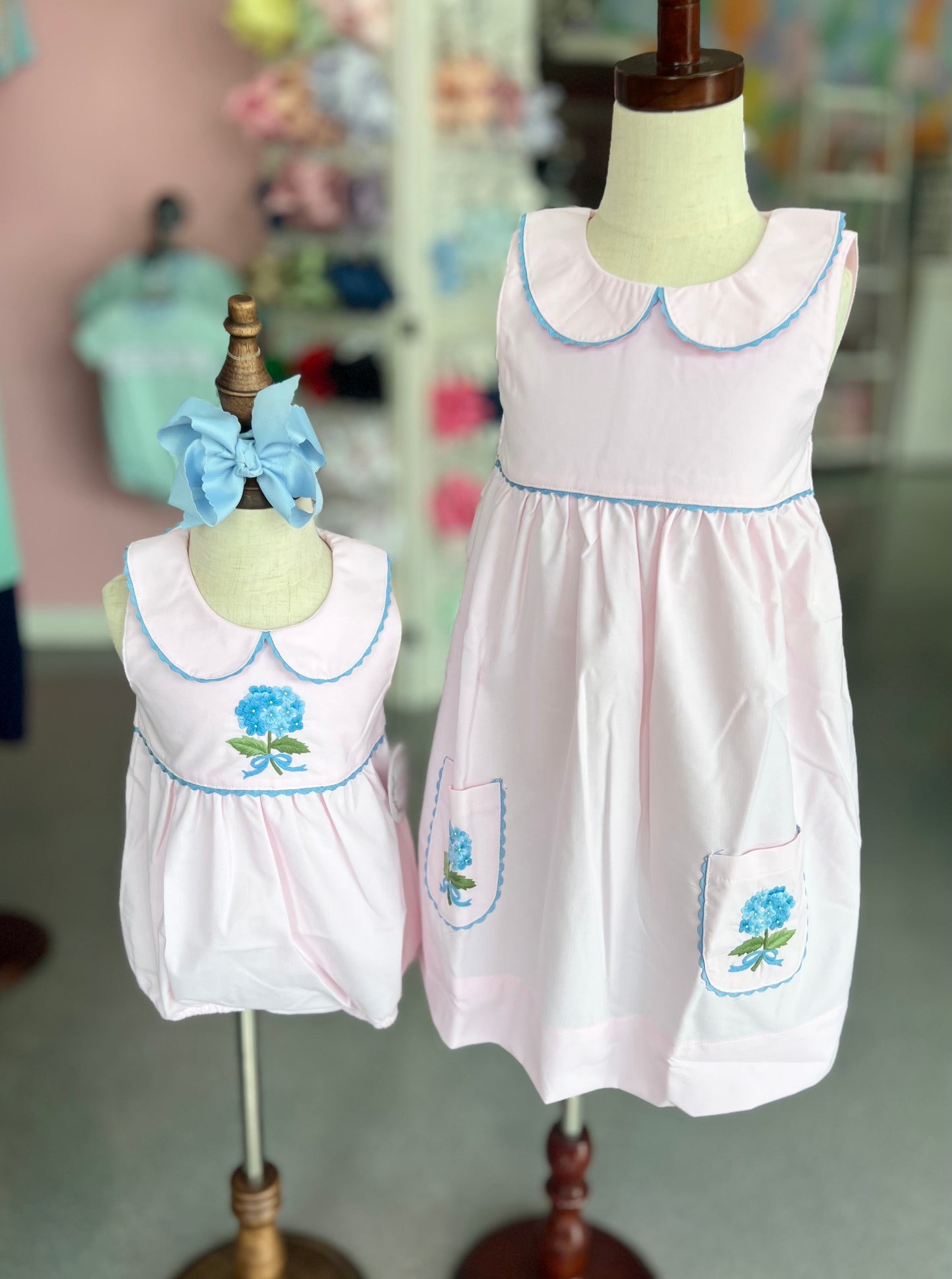 pink hydrangeas dress