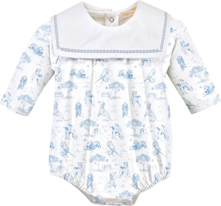 Boy barking bliss bubble w/bib collar