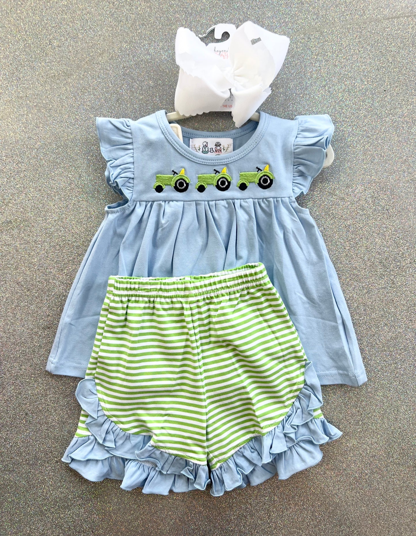 Tractor Girl ruffle Set