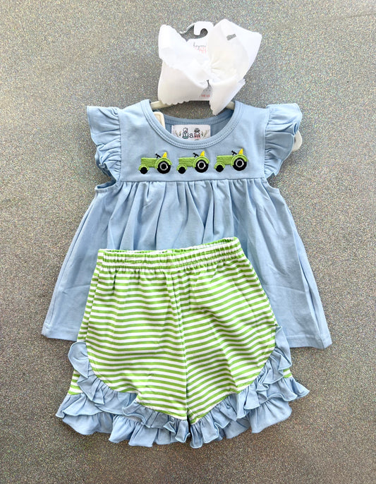 Tractor Girl ruffle Set