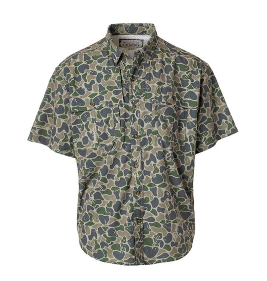 Youth Backwoods camo button down