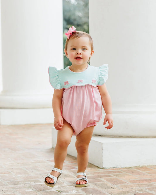French Knot Bow scallop bubble