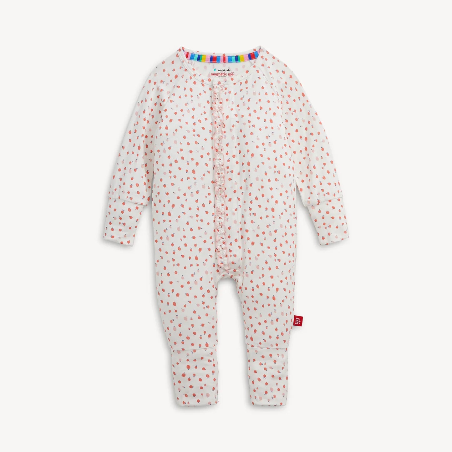 apple blossom ruffle coverall