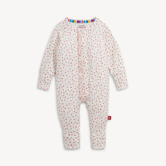 apple blossom ruffle coverall
