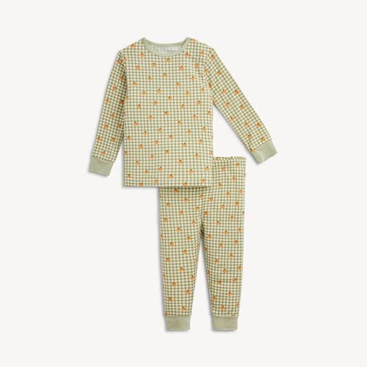 pumpkin plaid L/S pj set