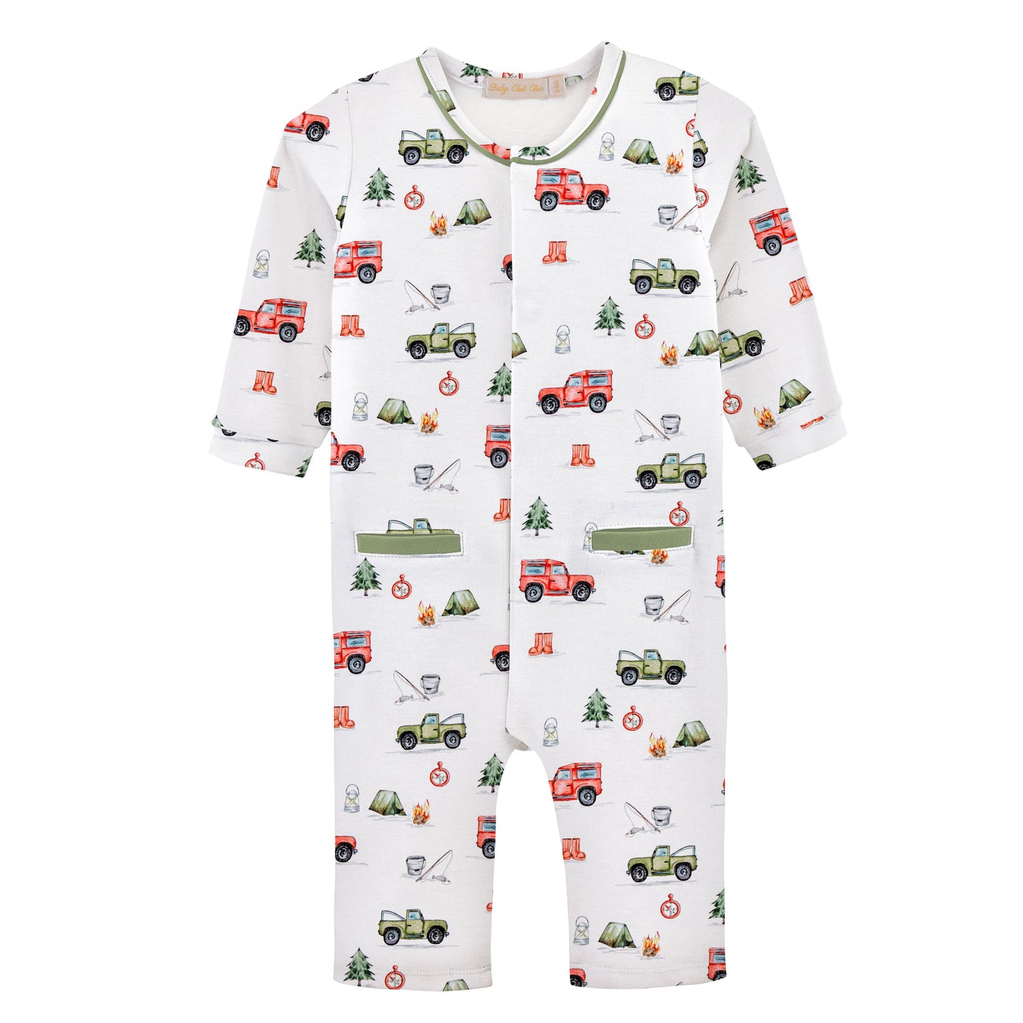 adventure wheels pima playsuit with piping