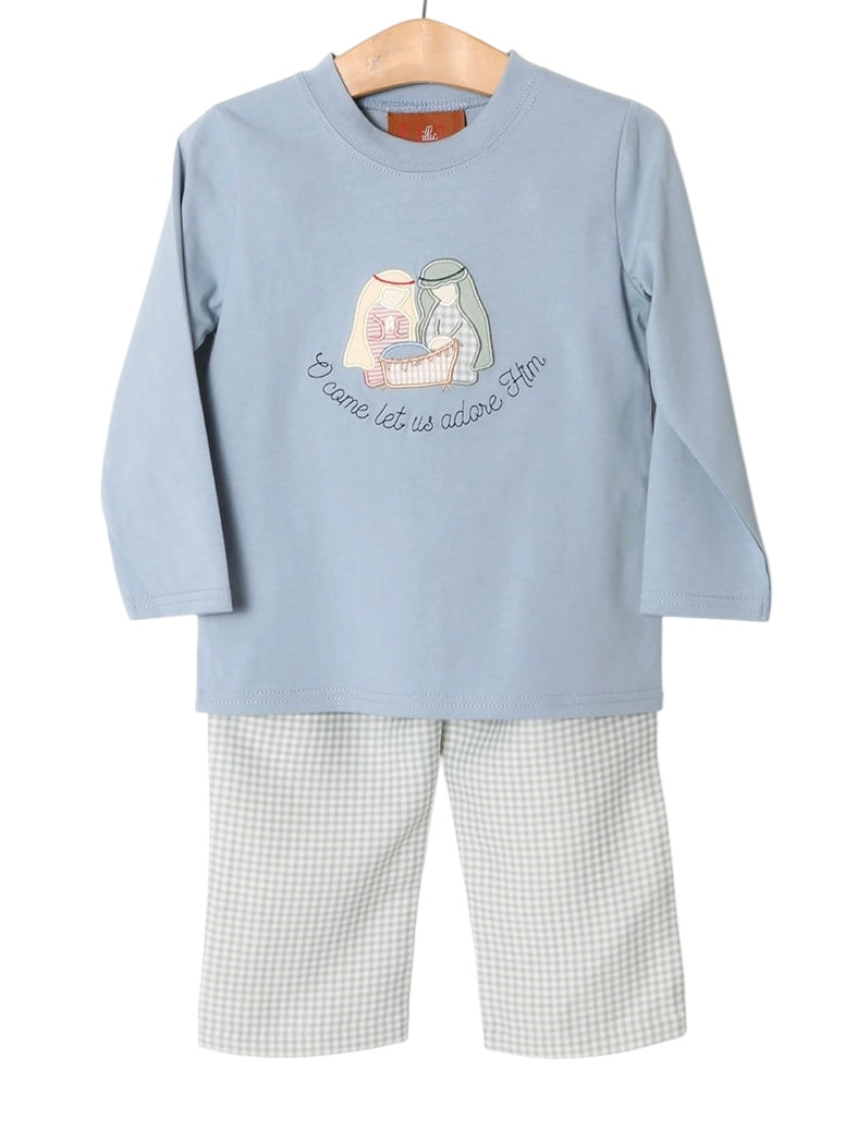 Nativity applique boy set