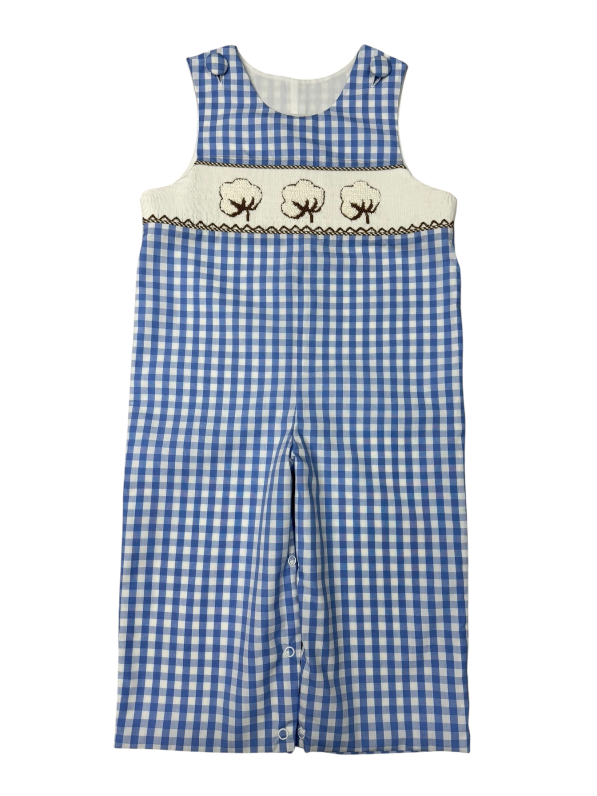 Cotton Smocked Boys Longall
