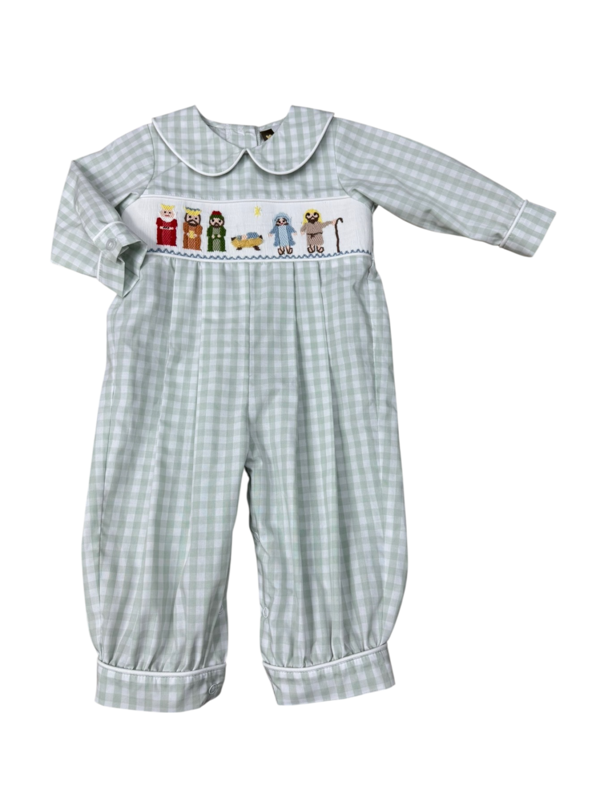 Nativity Smocked Bubble Longall