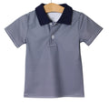 Dawson SS Polo-Navy Stripe