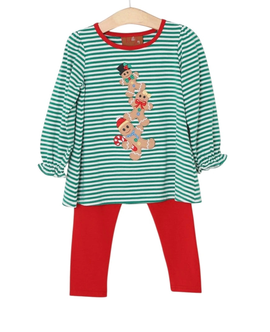 Gingerbread men legging set