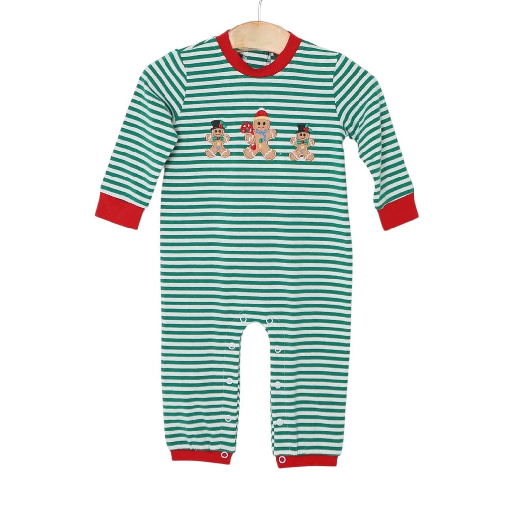 Gingerbread boy romper