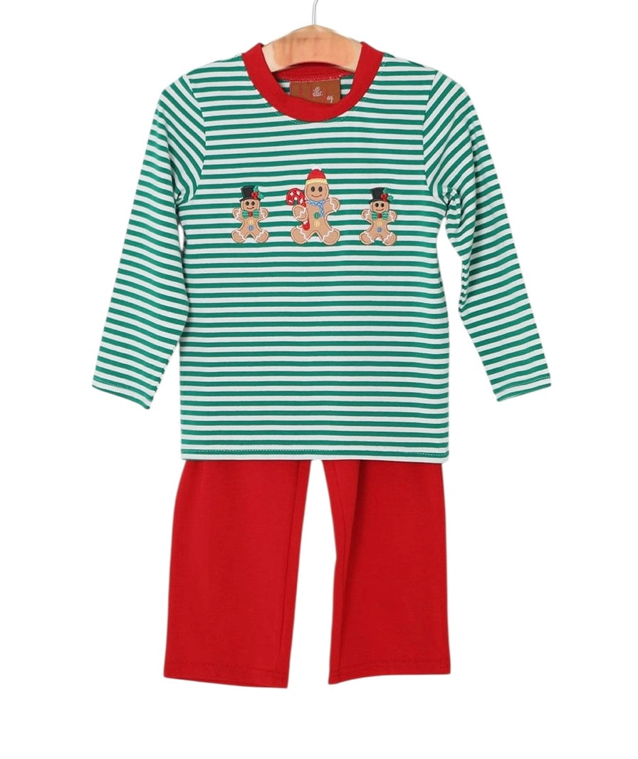 Gingerbread men boys pant set