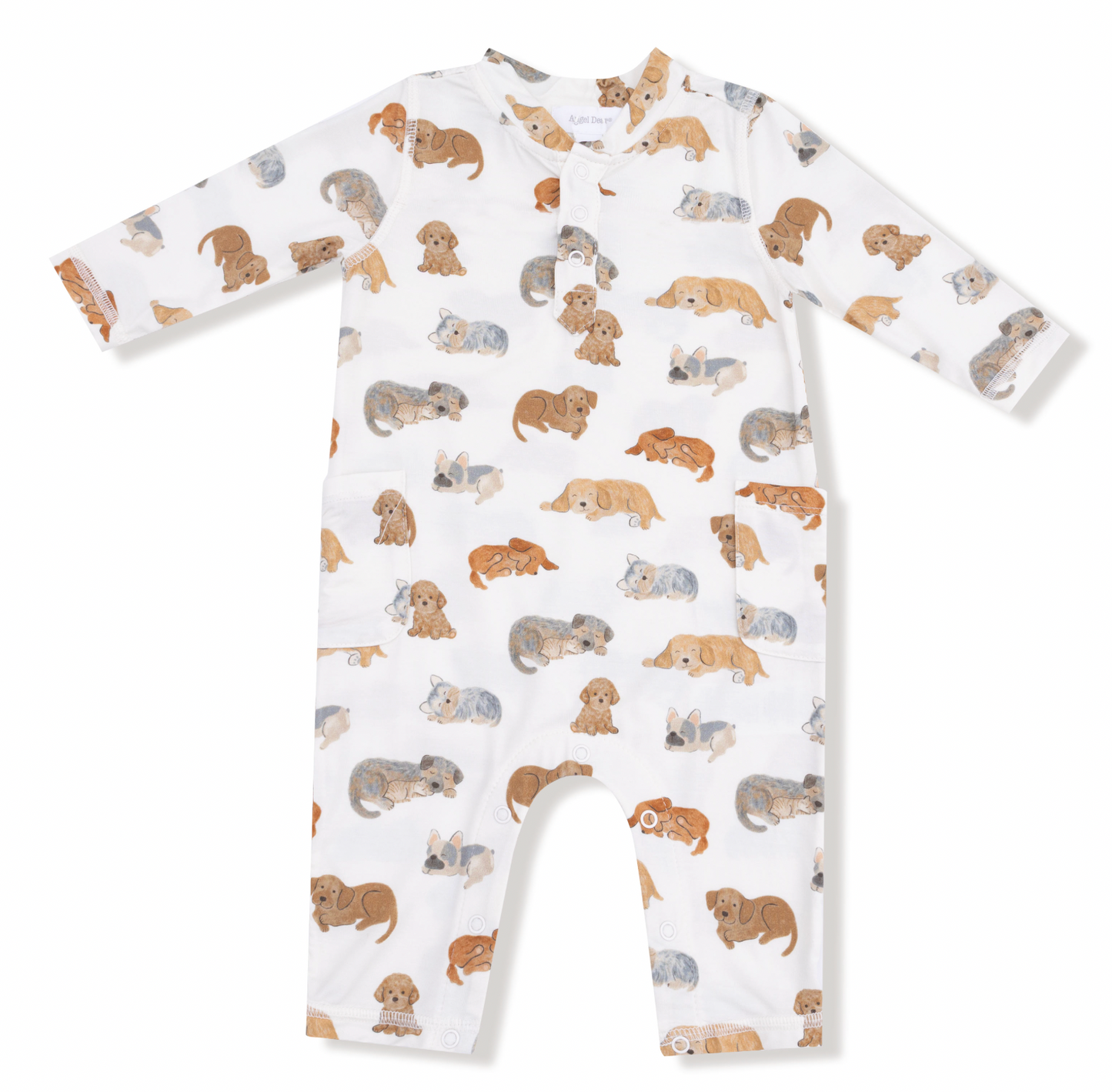 Napping puppies romper