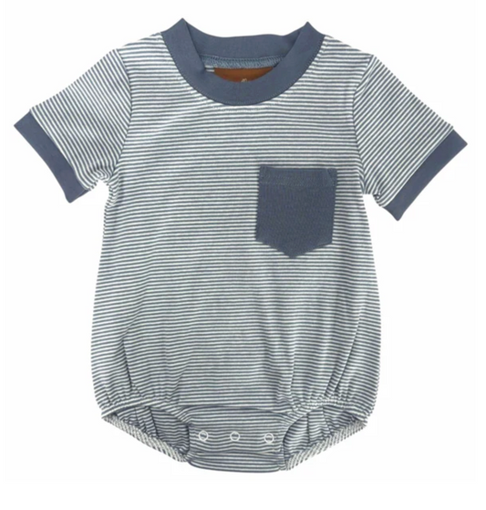 Maddox bubble- blue stripe